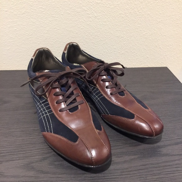 Mezlan Men's Vega Brown Leather Lace Up Sneakers Size 9.5 M - Picture 1 of 15